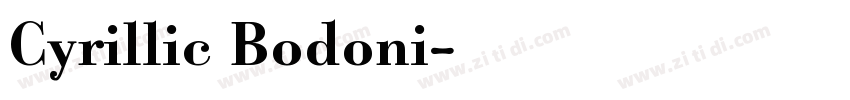 Cyrillic Bodoni字体转换